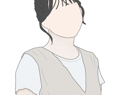 写真を線画にします 顔は出ないが本人とわかる絵に写真を変身させます イメージ1