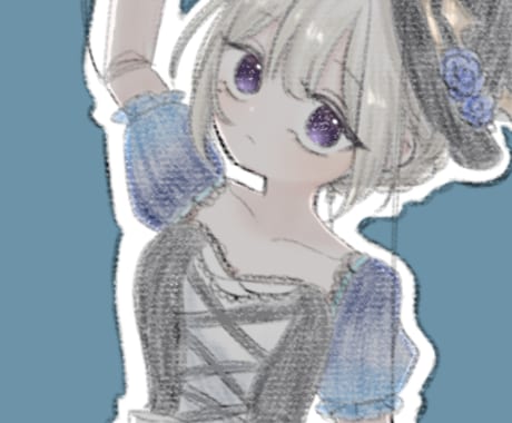 鉛筆風のやわらかいキャライラストを描きます 自分なりに精一杯頑張らせて頂きます……！ イメージ2