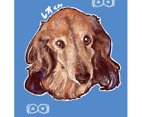 かわいい！ペットの似顔絵描きます あたたかいタッチで大切なご家族の似顔絵を作成します！ イメージ2