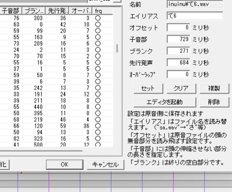 UTAUの原音設定受け付けます 日本語オンリー、連続音単独音れんたんじゅつどれでもOK！ イメージ2