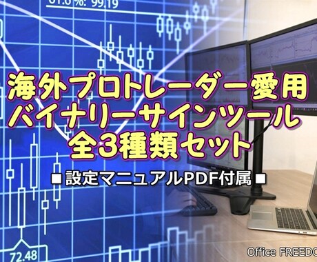 外国人愛用バイナリーツールを３点セットで提供します バイナリーオプション戦略の一助に✨お勧めの設定値を教えます❗ イメージ1