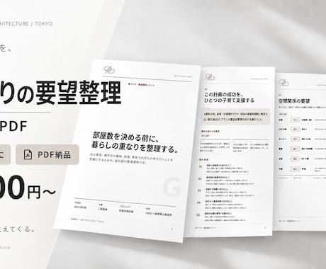 住宅計画の要望を12ページの資料に整理します イメージ1