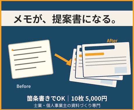 メモから伝わる提案書・セミナー資料に仕上げます イメージ1