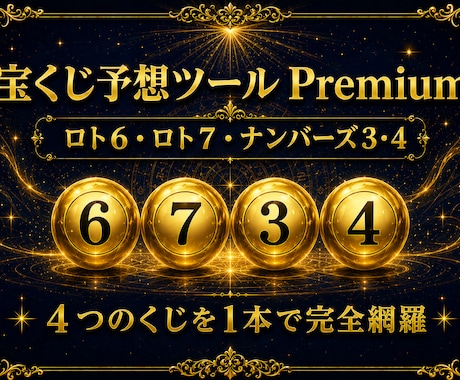 ロト、ナンバーズ全対応！宝くじ予想ツール 販売ます 先着10名様限定：2,500円　通常価格：5,000円 イメージ1