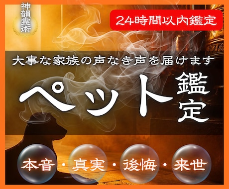 ペット霊視鑑定 虹の橋の大事な家族を霊視で視ます あの子が伝えたい言葉、伝えられなかった思いを私が代筆します。 イメージ1