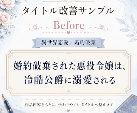 BL・TL小説の売り出し方を診断します 投稿サイトやKindle向けに、タイトル・紹介文等を整えます イメージ2