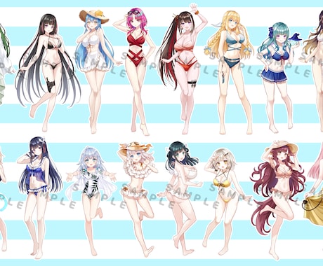 企業実績あり！オリジナルの立ち絵をお描きします TRPGやゲームや動画のキャラクターデザインをしてほしい方に イメージ2