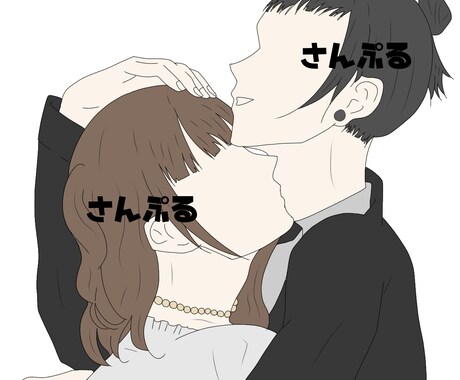 夢絵、カップルの方にも！オシャレなアイコン描きます あなただけのアイコンを描きます イメージ2