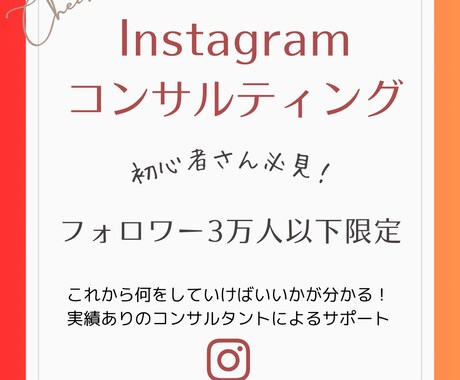 スモールアカウント専門でインスタコンサルをします 実績ありのコンサルタントが今後何をしたら良いかお伝えします イメージ1