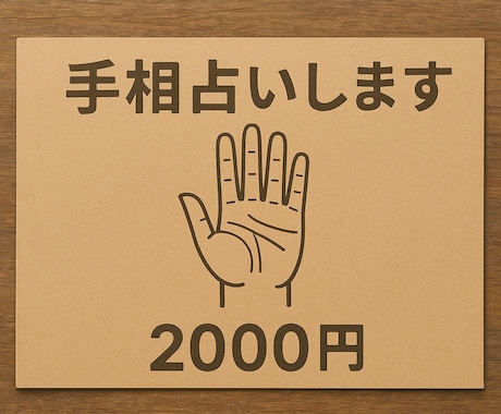 手相占いします AIも使って正確な手相占いを行います！ イメージ1