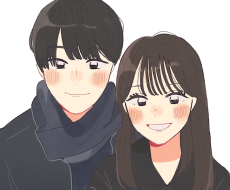 お写真を元にカップルイラスト描きます デフォルメと等身どちらも描きます⭐︎ イメージ2