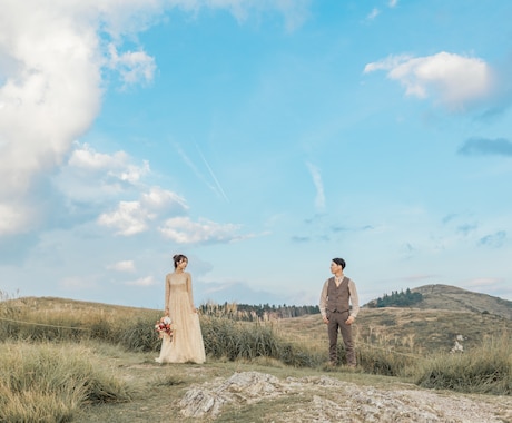 オンリーワンの前撮り撮影-300枚以上納品します お二人に合わせたポージングを提案いたします イメージ1