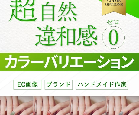 超自然！カラーバリエーション制作承ります ビフォーアフター/カラバリ/画像加工/レタッチ/自然に見える イメージ1