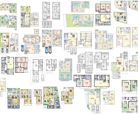 オリジナルデザインの間取り図を作成します フルオーダーの制作仕様で。プロがご利用いただけるデータです。 イメージ1