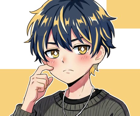 キラっと瞳！印象アイコン/イラスト描きます SNSで目を惹く！キラキラの瞳と透明感溢れる愛されミニキャラ イメージ1