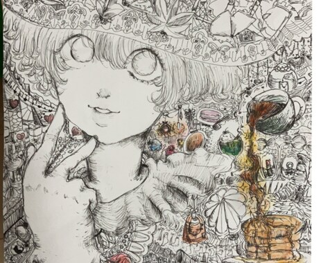 細かい絵の好きな方に独特な世界観の絵を描きます アンティークやファンタジーなどの独特な世界観の絵を描きます！ イメージ2