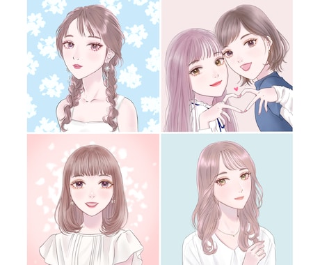 大人可愛い♪オシャレな女の子イラストお描きします 商用◎優しいテイストで配信やアイコン、書籍の表紙等に！ イメージ2