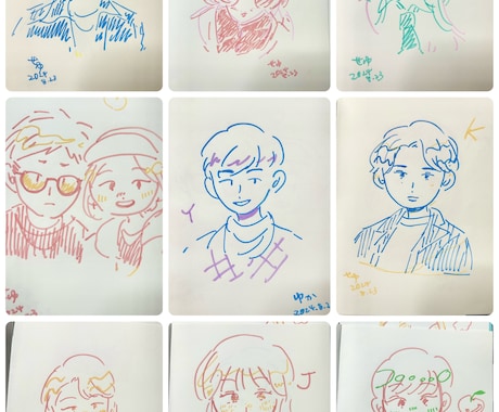 ポスカでふわっと似顔絵かきます ちょうどよくデフォルメされたかわいい似顔絵かきます！ イメージ1