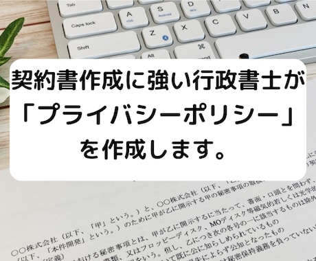 行政書士が「プライバシーポリシー」を作成します イメージ1
