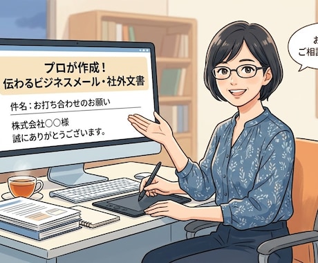 プロが作成！伝わるビジネスメール・社外文書へします 相手の心をつかむ！丁寧で安心な文章を迅速にお届けします イメージ1