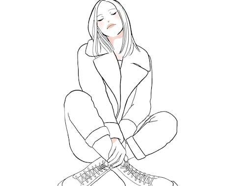 アイコンにも◎かわいい線画イラスト描きます お持ちの画像を可愛く線画イラストに起こします イメージ2
