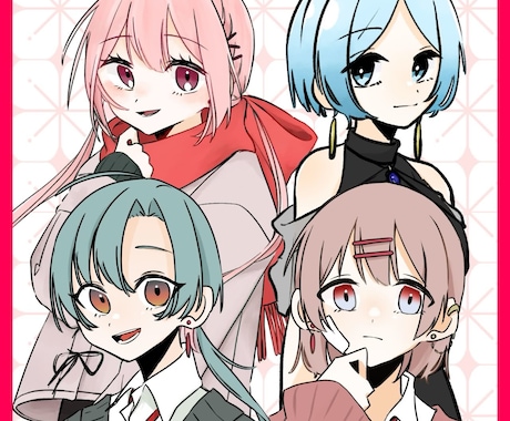 可愛いイラスト制作します スッキリ線画＋アニメ塗りの可愛いイラストをお届けします イメージ2