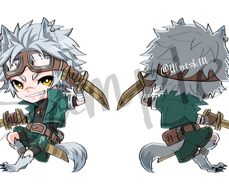 かわいいデフォルメキャラクター描きます 使い勝手のいいこじんまりデフォルメキャラ イメージ2