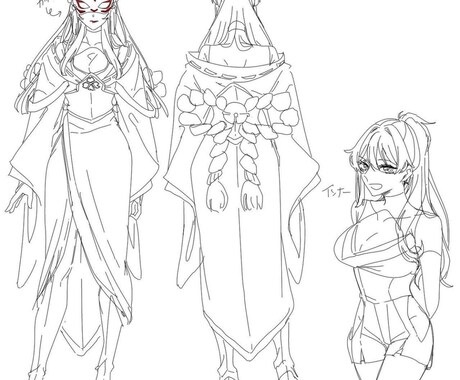 オリジナルのキャラクターの設定画を制作します オリジナルキャラクターの細かい設定画 イメージ1