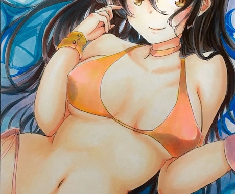 あなただけの同人手描きイラスト描きます 一枚一枚コピックペンで丁寧に描きます！多少の肌露出OKです イメージ2