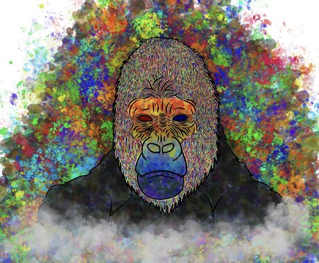 世界に1点しかないイラストを作成致します 動物や人物のもつイメージを色や模様に表現します！ イメージ2