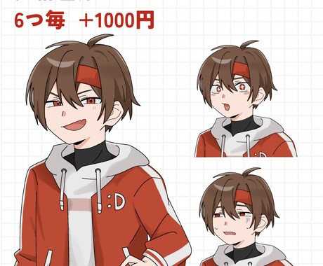 表情差分量産可能な動画内立ち絵等を作成します キャラクターデザインも可能です イメージ2