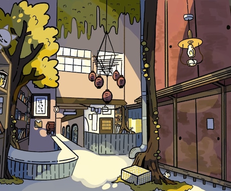 かわいいデフォルメ背景イラストを制作します Webページ・配信・ゲーム・TRPG・サムネ・待機画面など イメージ1