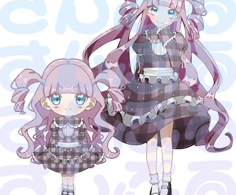 サンプルの様な可愛い女の子のイラストを制作致します ♡SNS使用、商標利用OK！お気軽にお問い合わせください⟡ イメージ2
