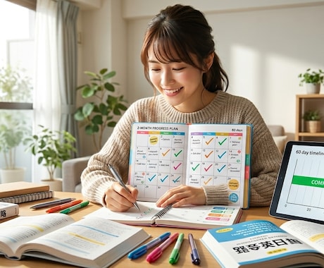勉強と読書を2ヶ月間毎日管理します 【目標達成の並走プロ】あなたの三日坊主を今日で終わらせます イメージ1