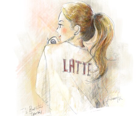 やんわりタッチのイラストデータ制作します 似顔絵、お花など、水彩画タッチでお描きします。 イメージ2