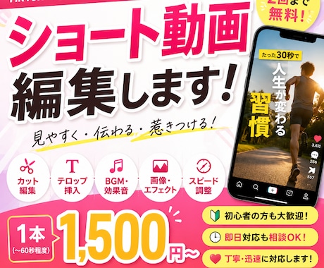 CapCutでショート動画編集します TikTokやリールなどのショート動画編集を承ります✴︎ イメージ1