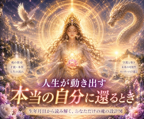 人生の本質を解析しあなたの守護鑑定書を制作します 「自分は、本当はどんな人生を生きたかったのか。」 イメージ1