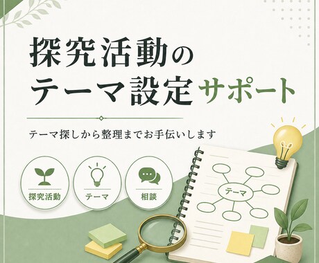 高校生の探究活動テーマを一緒に整理します 高校生の探究活動テーマを一緒に整理します イメージ1