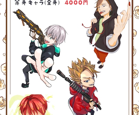 希望に沿った様々なキャラクターイラスト作成します 納得いくまでラフ画、要望を受け付けます！(高画質！) イメージ2