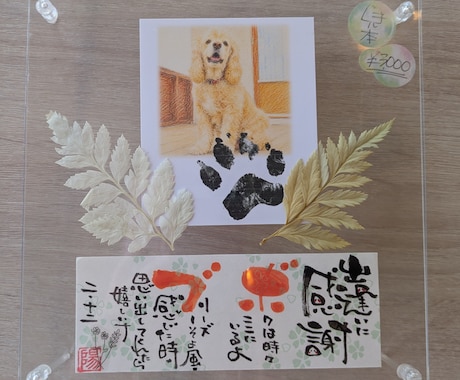 あなたの大切な家族（ペット）の御遺影書を創作します イメージ1