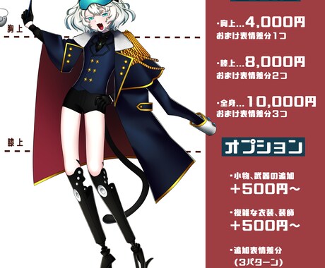 TRPG、動画などで使用できる立ち絵制作します TRPG、ゲーム、動画などにご利用いただけます。 イメージ2