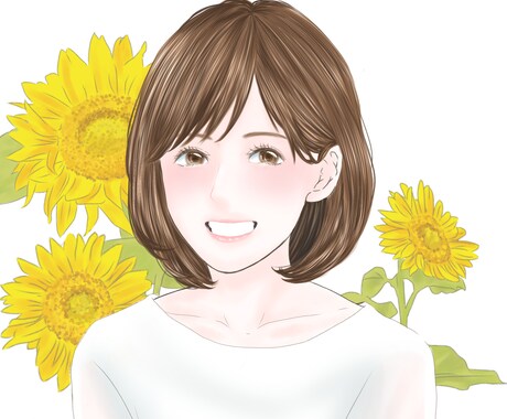 笑顔が印象的なやわらかいイラスト作成します SNSアイコンやブログにも！お気軽にご相談ください イメージ1