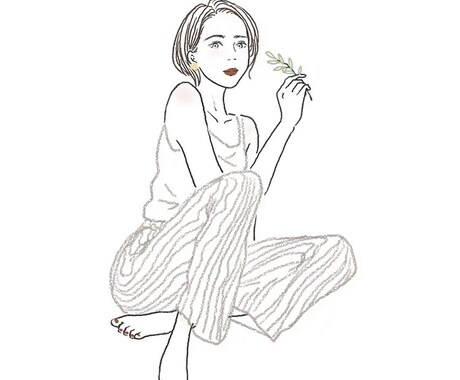 女性向け、大人っぽいおしゃれなイラストを描けます お洒落で線だけシンプルなタッチに仕上げます イメージ2
