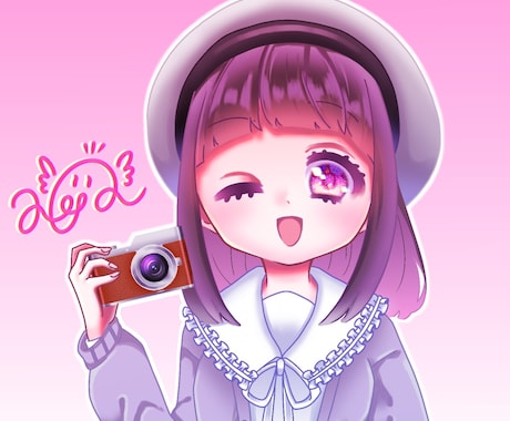 かわいい女の子やミニキャラのイラストお描きします LINEやInstagramでお友達と差をつけてみませんか？ イメージ1