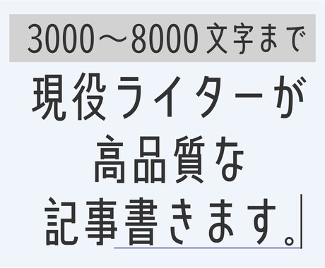 3000文字〜１文字３円で記事を執筆いたします SEO対策込み！最大8000文字まで受付中！ イメージ1