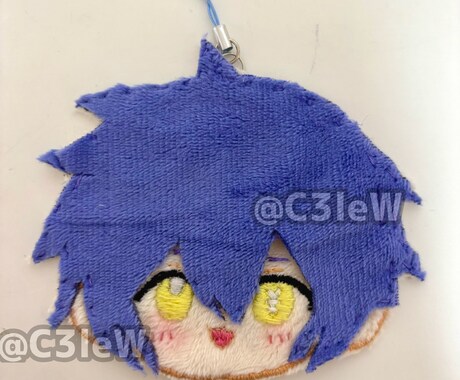 オリキャラのぬい風刺繍キーホルダー作成します 推しぬい、自分のキャラのグッズが欲しい人へ イメージ2