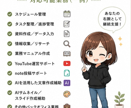 オンライン秘書｜継続サポートします 忙しいあなたの右腕として伴走します イメージ2