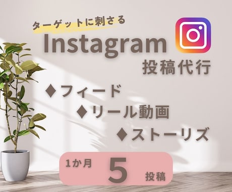 初心者必見！インスタのフィード投稿を代行します ターゲット層に刺さる投稿で集客力アップ！ イメージ1