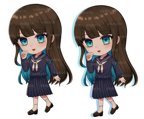 ミニキャラお描きします 立ち絵、アイコン、グッズなどにどうぞ！ イメージ2