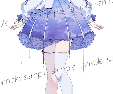 1点物！紫陽花の女の子の立ち絵を販売します IRIAMやTRPGなど用途様々！ イメージ2